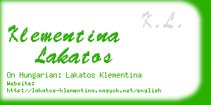 klementina lakatos business card